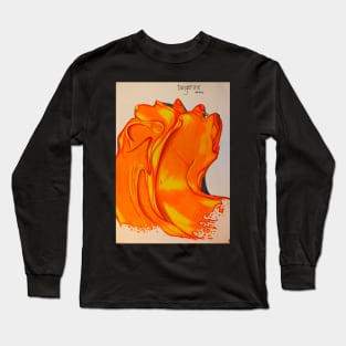 Tangerine Paint Blob Long Sleeve T-Shirt